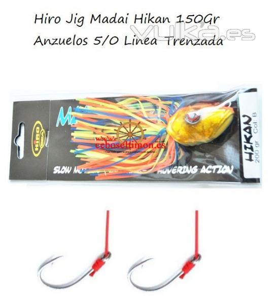 www.ceboseltimon.es - Seuelos Hiro Jig Madai Hikan - Montado con 2 anzuelos 7/0 de Carbono