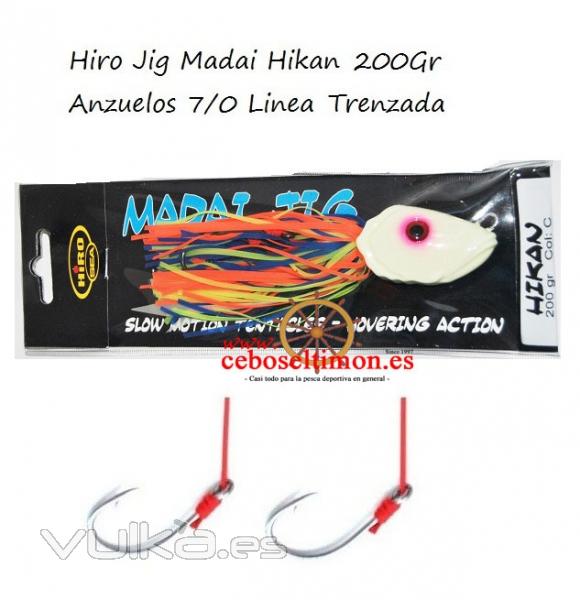 www.ceboseltimon.es - Seuelos Hiro Jig Madai  Hikan - Montado con 2 anzuelos 7/0 de Carbono