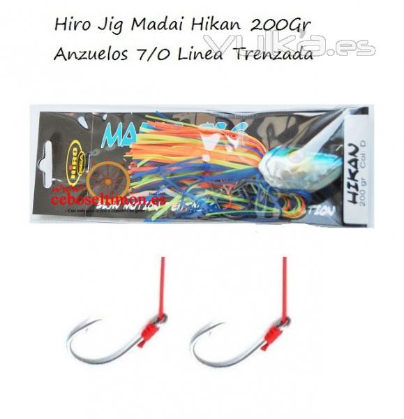 www.ceboseltimon.es - Señuelos Hiro Jig Madai Hikan - Montado con 2 anzuelos  7/0 de Carbono