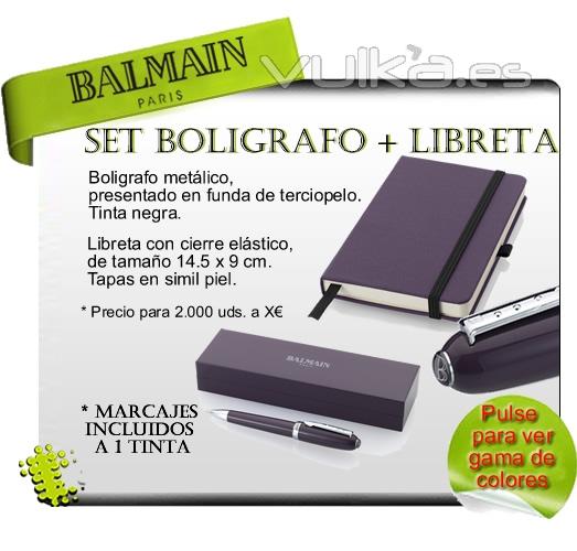 set bolígrafo y libreta. Regalo de calidad.