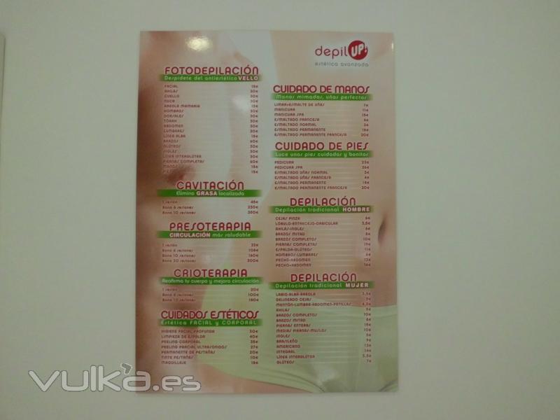 Servicios depilUP! estética avanzada