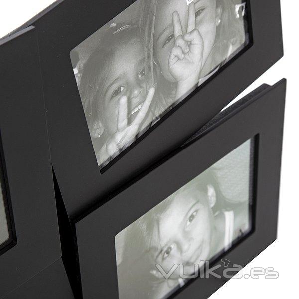 Portafotos multi ventanas. Portafotos multiple bosco negro 10x15 4 fotos en La Llimona home (1)
