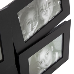 Portafotos multi ventanas. portafotos multiple bosco negro 10x15 4 fotos en la llimona home (1)