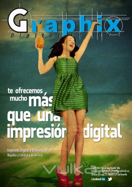 Publicidad de Graphix Digital Studio. Imprenta y diseo grfico