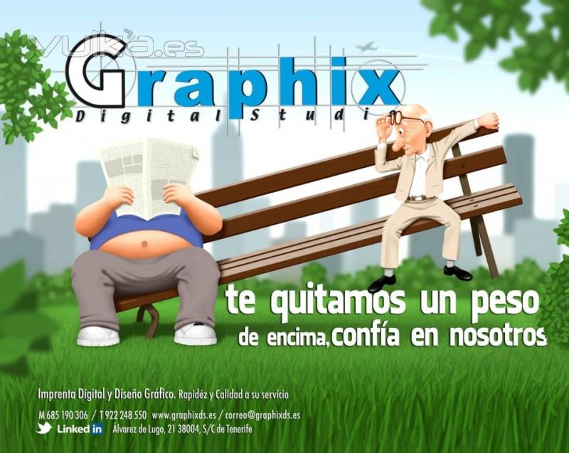 Publicidad de Graphix Digital Studio. Imprenta y diseo grfico