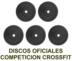 Platos oficiales competiciones  crossfit. fabricados caucho macizo especial con anillo 5-25 kg