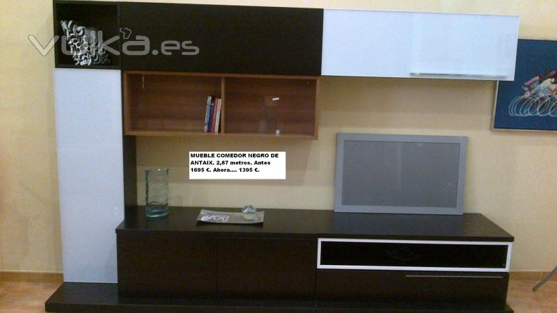 MUEBLE NEGRO 2,80 METROS. AHORA 1395 EUR.