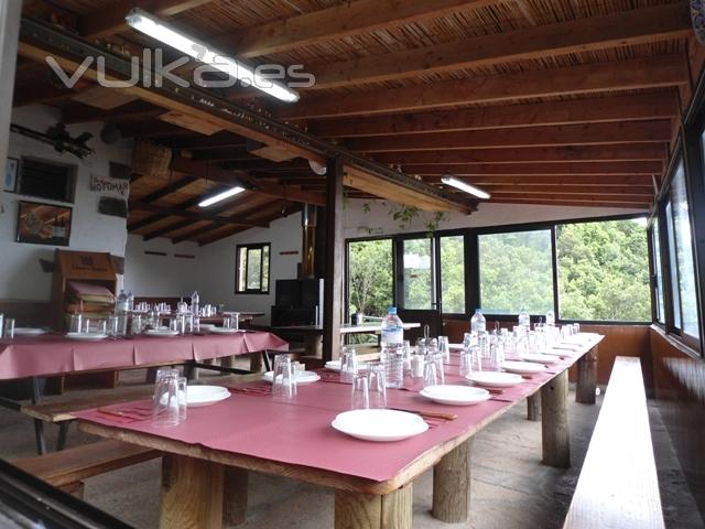 Comedor interior con vistas. Restaurante La VIsta, La Gomera.