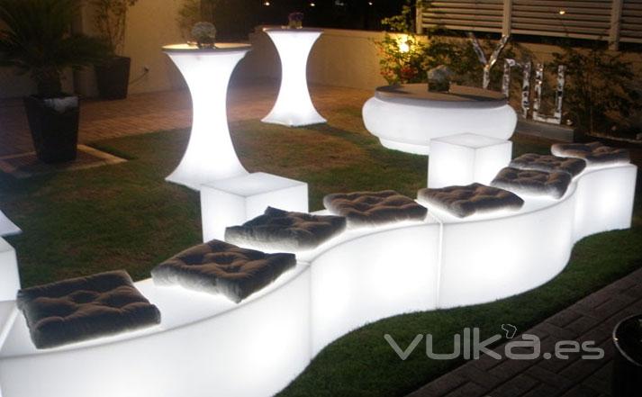 ASIENTOS ILUMINADOS, SOFAS CON LUZ, ACANTO