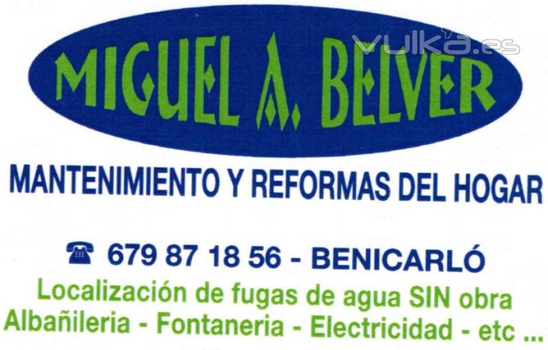 Mantenimiento, reparación y reforma del hogar, busqueda de fugas, averías