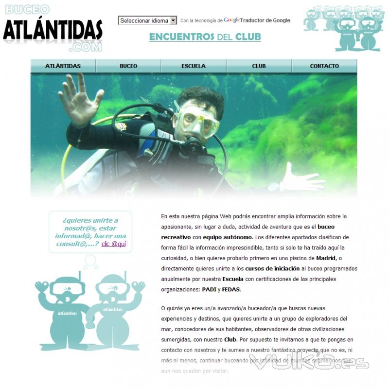 portada pagina web buceoatlantidas.com