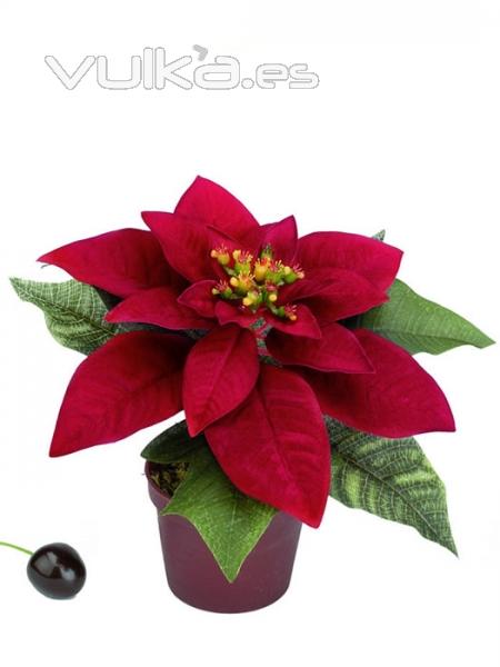 Poinsettia artificial Maceta flor de pascua artificial pequea oasisdecor.com