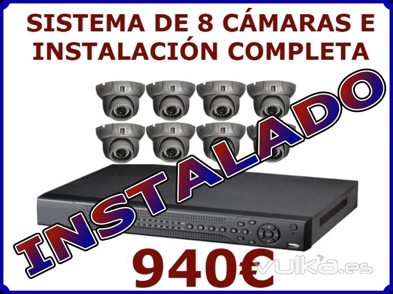 SISTEMA COMPLETO CON 8 CMARAS DE SEGURIDAD E INSTALACIN POR 940EUR 