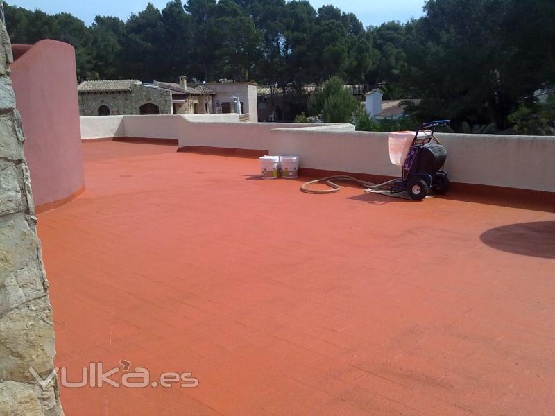 Impermeabilizacin de terraza en costa de la calma 