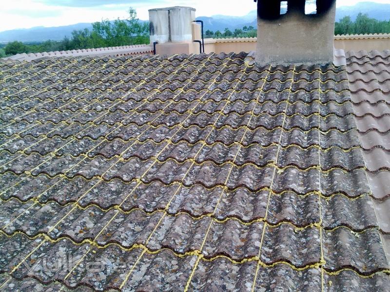 Impermeabilización y aislamiento termico de tejado en Costitx