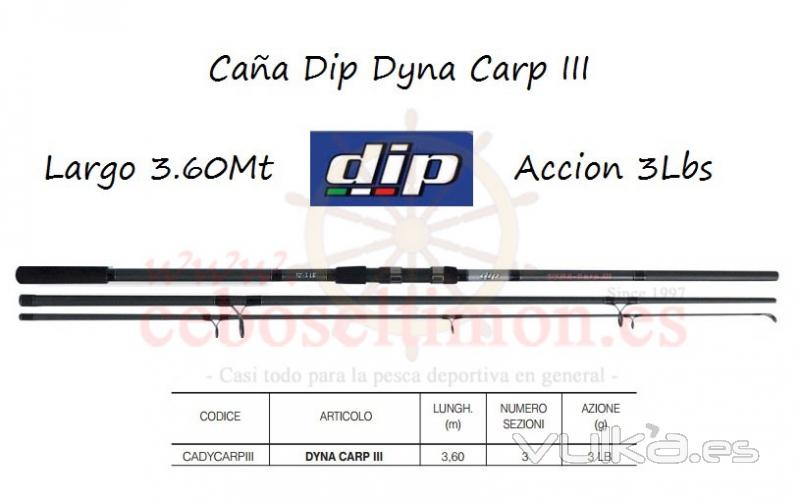  www.ceboseltimon.es - Caa Alcedo/Dip Dyna Carp III - Accion 3Lbs 90/120Gr