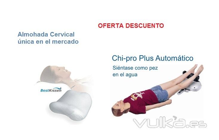 Chi-Pro plus automático  y almohada cervical BestKissen para cuello y espalda 