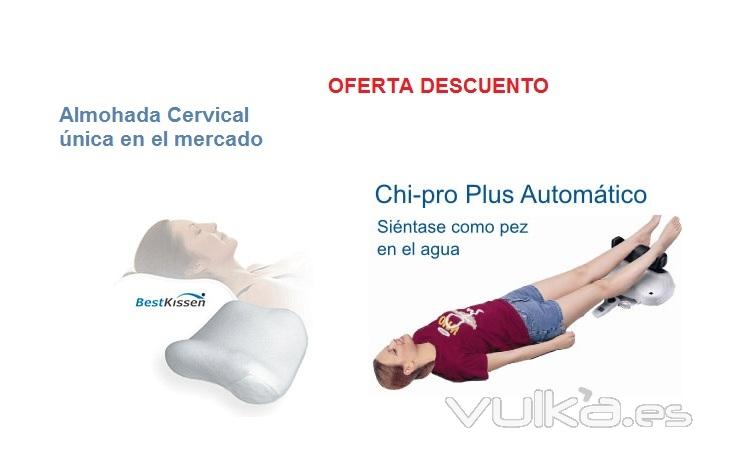 Chi-Pro plus automtico  y almohada cervical BestKissen para cuello y espalda 