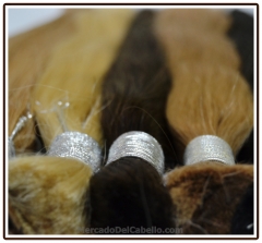 Extensiones de cabello de plo natural teido