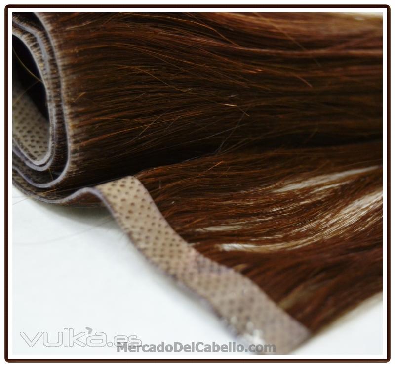 EXTENSIONES ADHESIVAS EN TIRAS DE CABELLO NATURAL + ROLLO ADHESIVO GRATIS