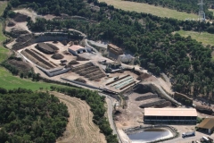 Vista aérea de la planta de compostaje