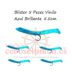 Wwwceboseltimones  - blister 5 peces vinilo azul brillante salper 5 y 75cm