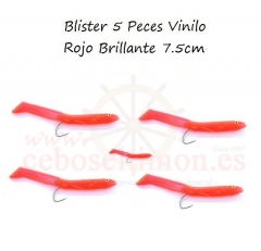 Wwwceboseltimones - blister 5 peces vinilo rojo brillante salper 5 y 75cm