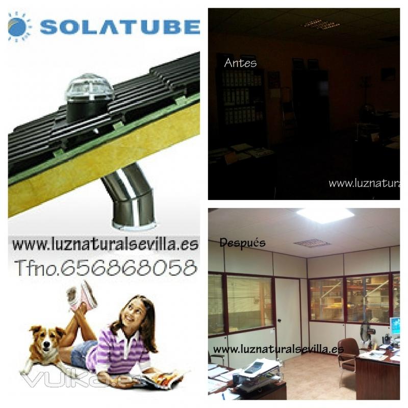 Antes y Despues de SOLATUBE DS 330. www.luznatural.es