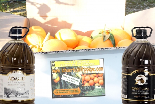 Caja de naranjas+ aceite de oliva virgen extra