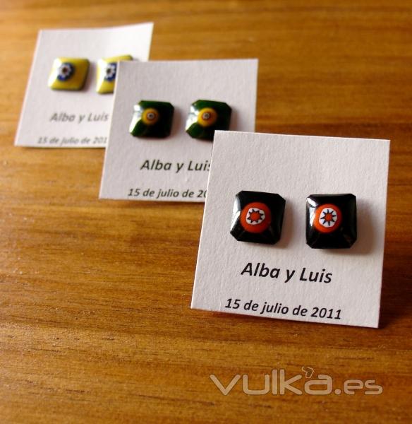 Tukpa, pendientes decoradas con muranos para invitadas de boda