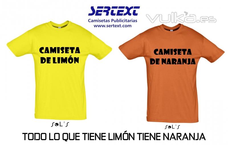 Camiseta de limn, camiseta de naranja, todo lo que tiene limn tiene naranja. 