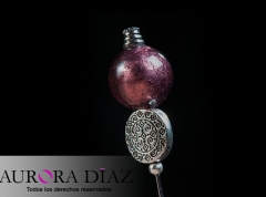 Alfiler Tibett round color Amatista de la nueva colección 2013 de Aurora Diaz