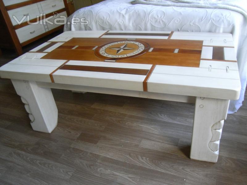 mesa centro rectangular 120x70 cms