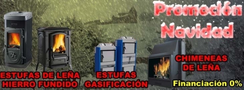 Promocin de Navidad en AC Ibrica: estufas de lea, calderas de gasificacin, chimeneas, ...