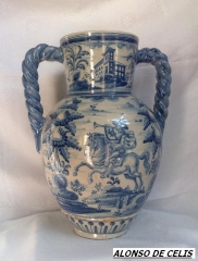 Ruiz de luna- jarron en ceramica de talavera ppos xx