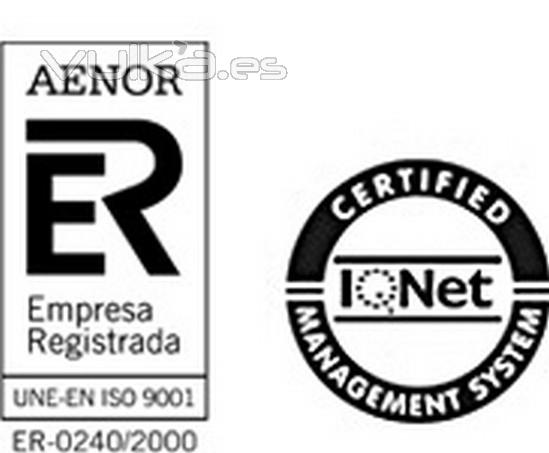 Nuestra empresa cuenta con diversos Certificados, entre ellos la ISO 9001:2008 a travs de AENOR.