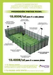 Promociones construccion pistas de padel y calidades