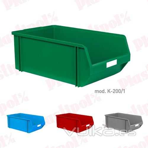 Caja de plástico con abertura frontal (ref. K-200/1)