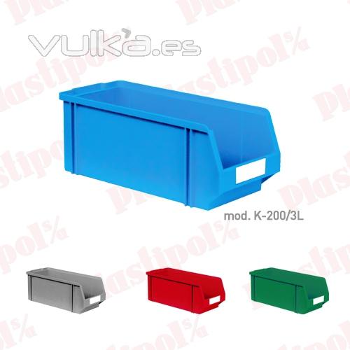 Caja de plástico con abertura frontal (ref. K-200/3L)