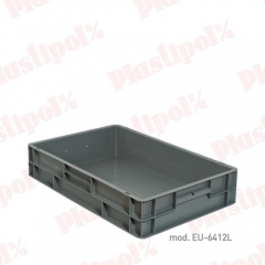 Caja de plastico apilable norma europa 600x400 (ref eu-6412l)