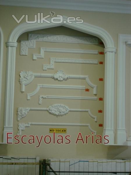 Baquetones de escayola. Escayolas Arias