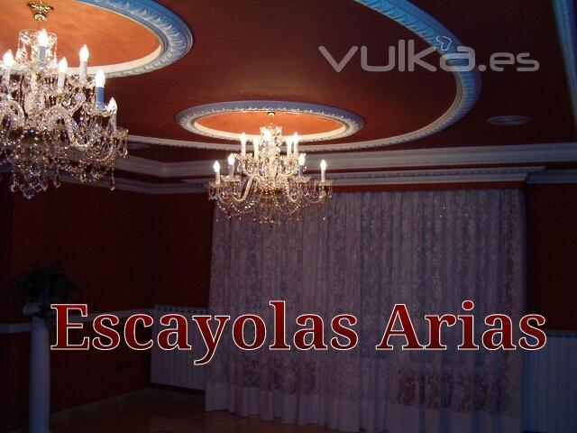 Cpulas de escayola con aros. Decoracin con escayola