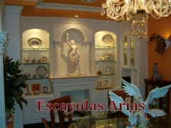 Libreria estanteria de escayola a medida decoracion con escayola