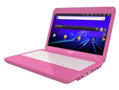 Netbook kira 1002x rosa, equipado con android, muy ligero, ideal para estudiantes