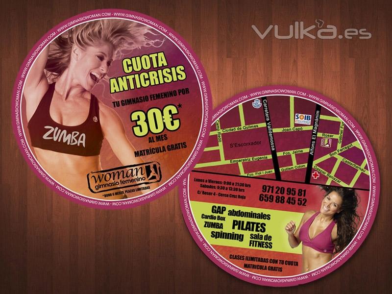 Flyer realizado para el gimnasio Woman