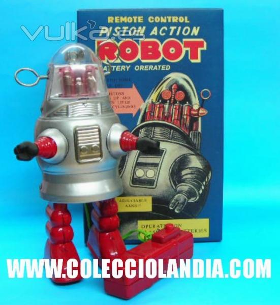 COLECCIOLANDIA ( tienda juguetería juguetes de hojalata Madrid España hoja de lata Madrid ) Robot 