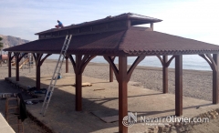 Estructura cubierta para chiringuito de 150 m2 en almeria by navarrolivier.com