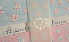 Ref. 5474 - Tarjeta de Boda de Linea Romántica para Románticos.