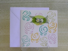 Ref 5483 - tarjetas de boda romanticas con flores blancas