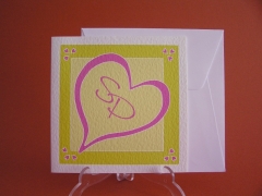 Ref 5413 - tarjetas de boda romanticas con corazones